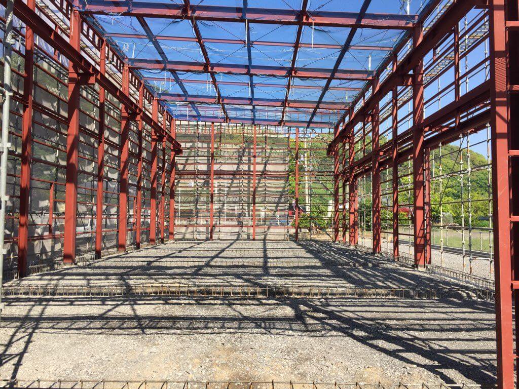 サンセイプラントの鉄骨